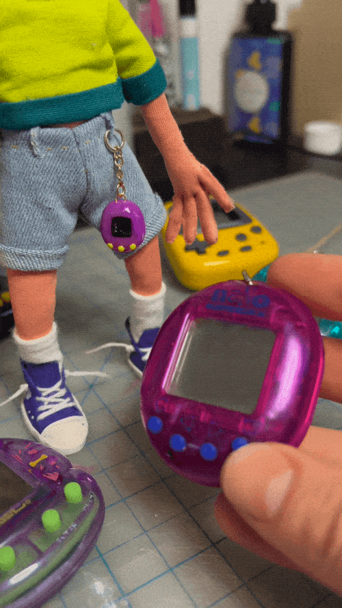 Behind-the-scenes: animated tamagotchi miniature